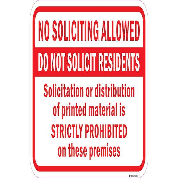 Signmission Safety Sign, 12 in Height, Aluminum, 24980 A-1218-24980 - main